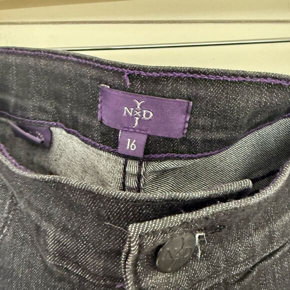 NYDJ Not Your Daughters Jeans Women’s 16 Lift Tuck Black Wash Skinny Jeans - Picture 2 of 6